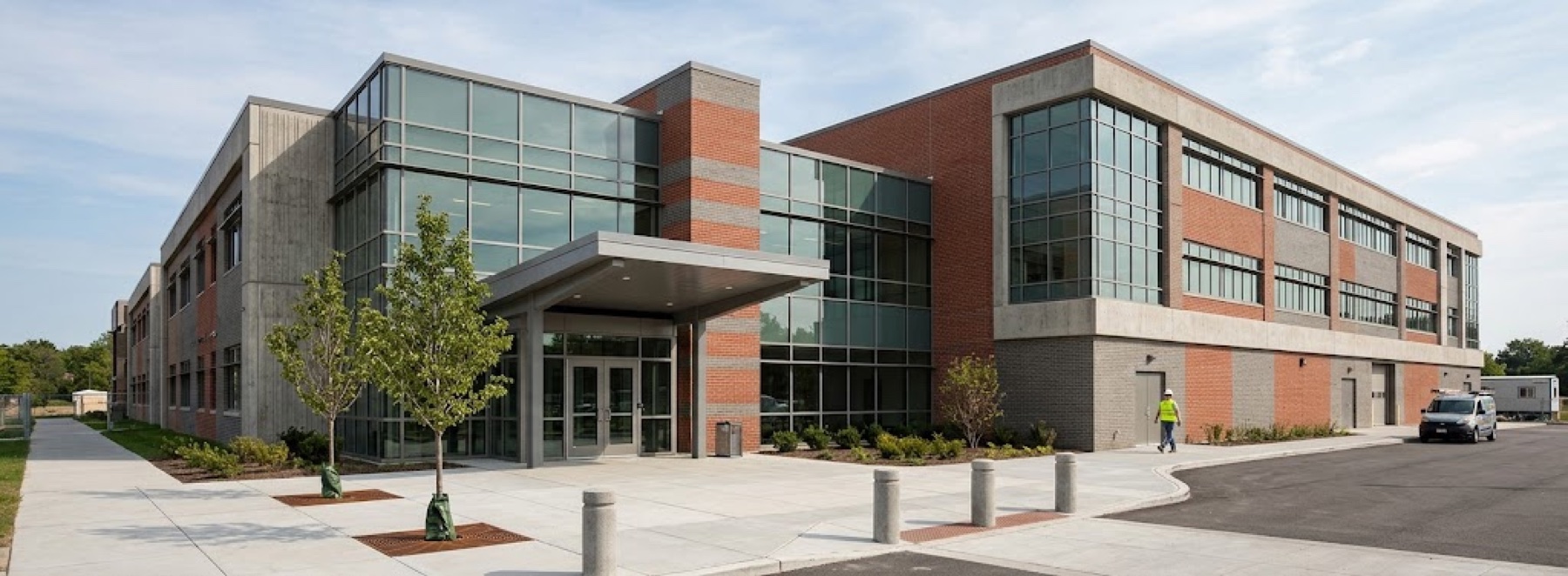 School campus building expansion under construction